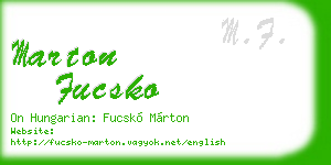 marton fucsko business card